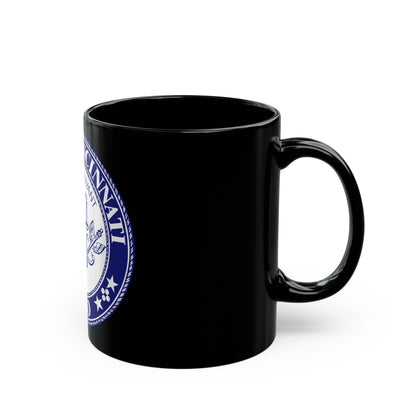 Seal of the City of Cincinnati (Ohio) - Black Coffee Mug-The Sticker Space