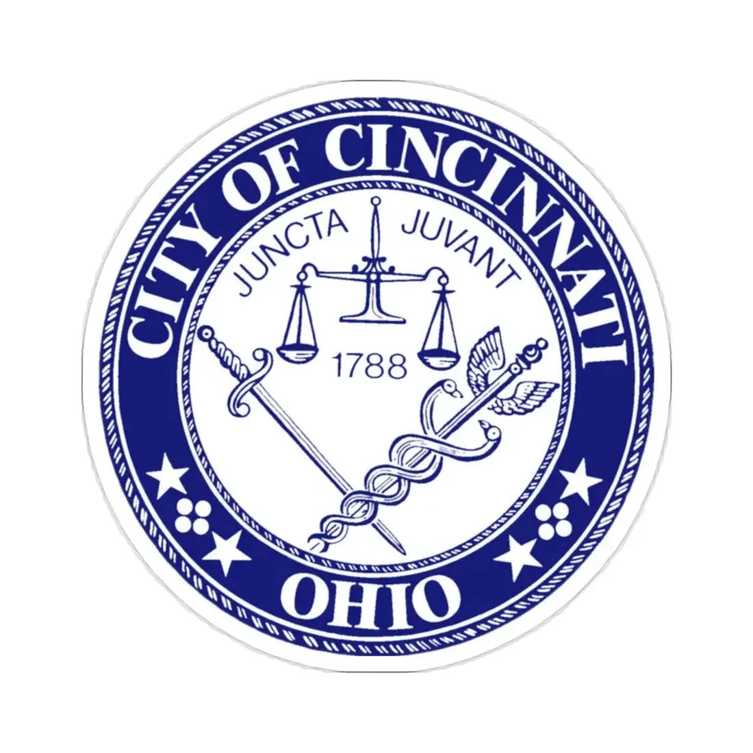 Seal of the City of Cincinnati Ohio USA STICKER Vinyl Die-Cut Decal 2 Inch - The Sticker Space