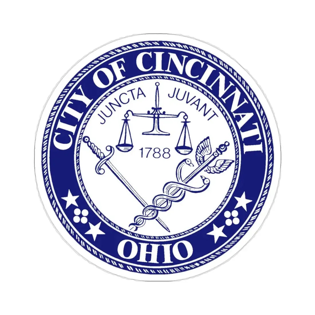 Seal of the City of Cincinnati Ohio USA STICKER Vinyl Die-Cut Decal 3 Inch - The Sticker Space