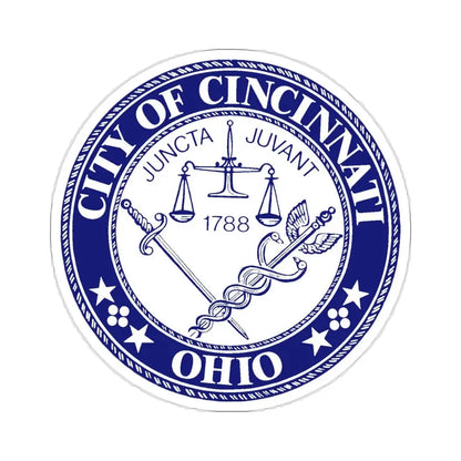 Seal of the City of Cincinnati Ohio USA STICKER Vinyl Die-Cut Decal 5 Inch - The Sticker Space