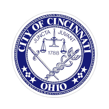 Seal of the City of Cincinnati Ohio USA STICKER Vinyl Die-Cut Decal 6 Inch - The Sticker Space