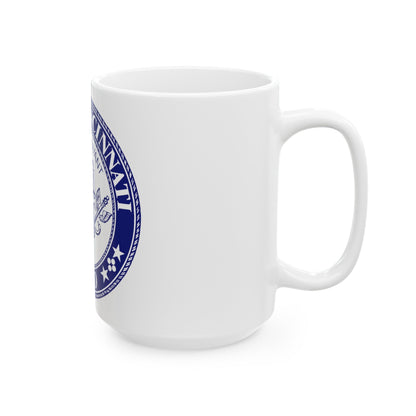 Seal of the City of Cincinnati (Ohio) - White Coffee Mug-The Sticker Space