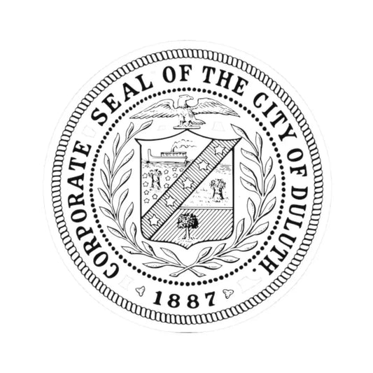 Seal of the City of Duluth Minnesota (United States) STICKER Vinyl Kiss-Cut Decal 2 Inch White - The Sticker Space