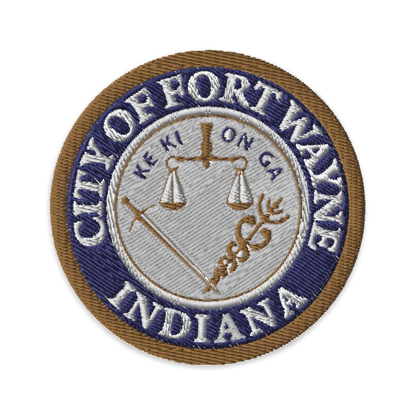 Seal of the City of Fort Wayne Indiana - Embroidered Patch-The Sticker Space