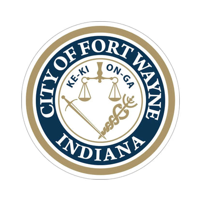 Seal of the City of Fort Wayne Indiana USA STICKER Vinyl Die-Cut Decal 3 Inch - The Sticker Space