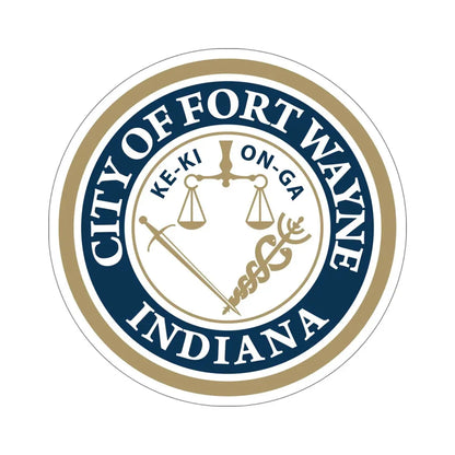 Seal of the City of Fort Wayne Indiana USA STICKER Vinyl Die-Cut Decal 6 Inch - The Sticker Space