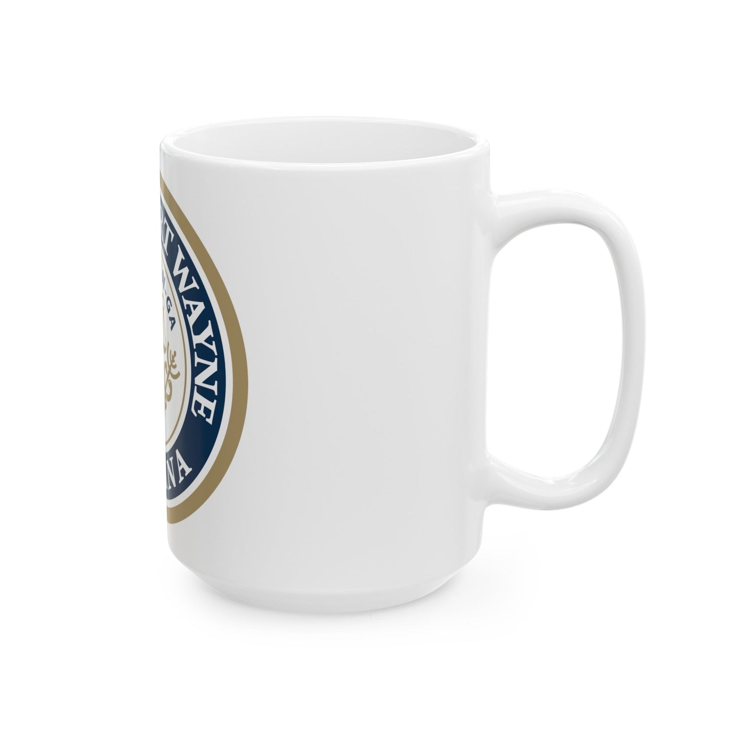 Seal of the City of Fort Wayne Indiana - White Coffee Mug-The Sticker Space