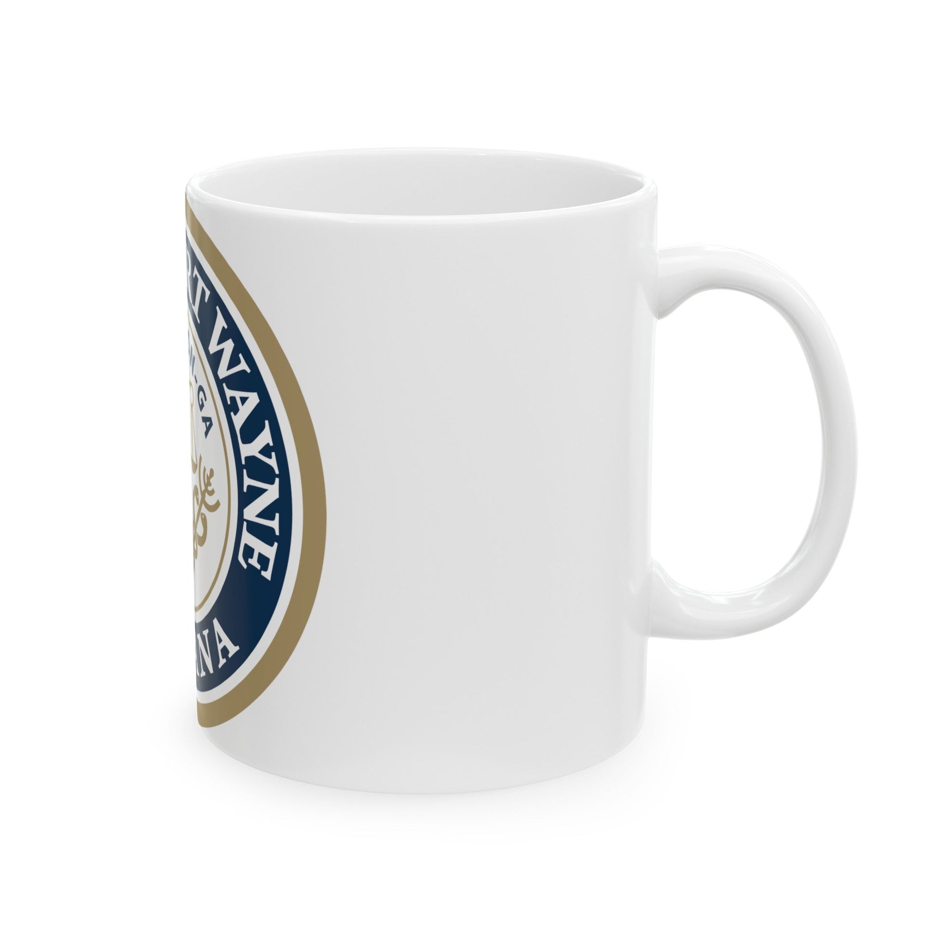 Seal of the City of Fort Wayne Indiana - White Coffee Mug-The Sticker Space