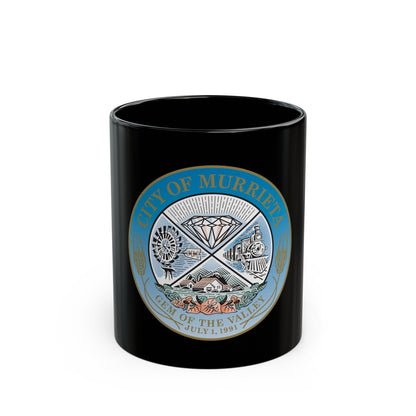 Seal of the City of Murrieta - Black Coffee Mug-11oz-The Sticker Space