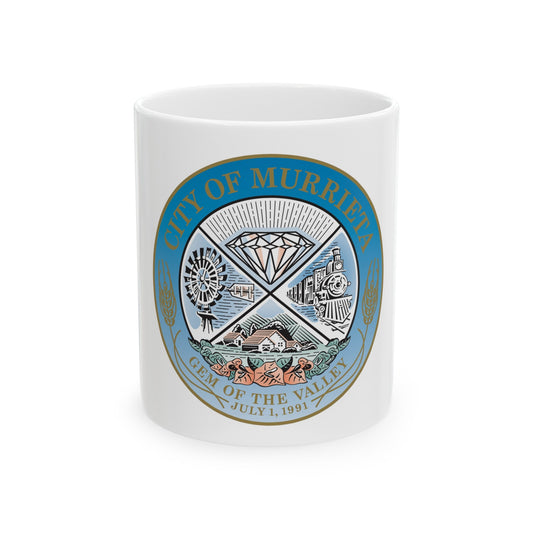 Seal of the City of Murrieta - White Coffee Mug-The Sticker Space