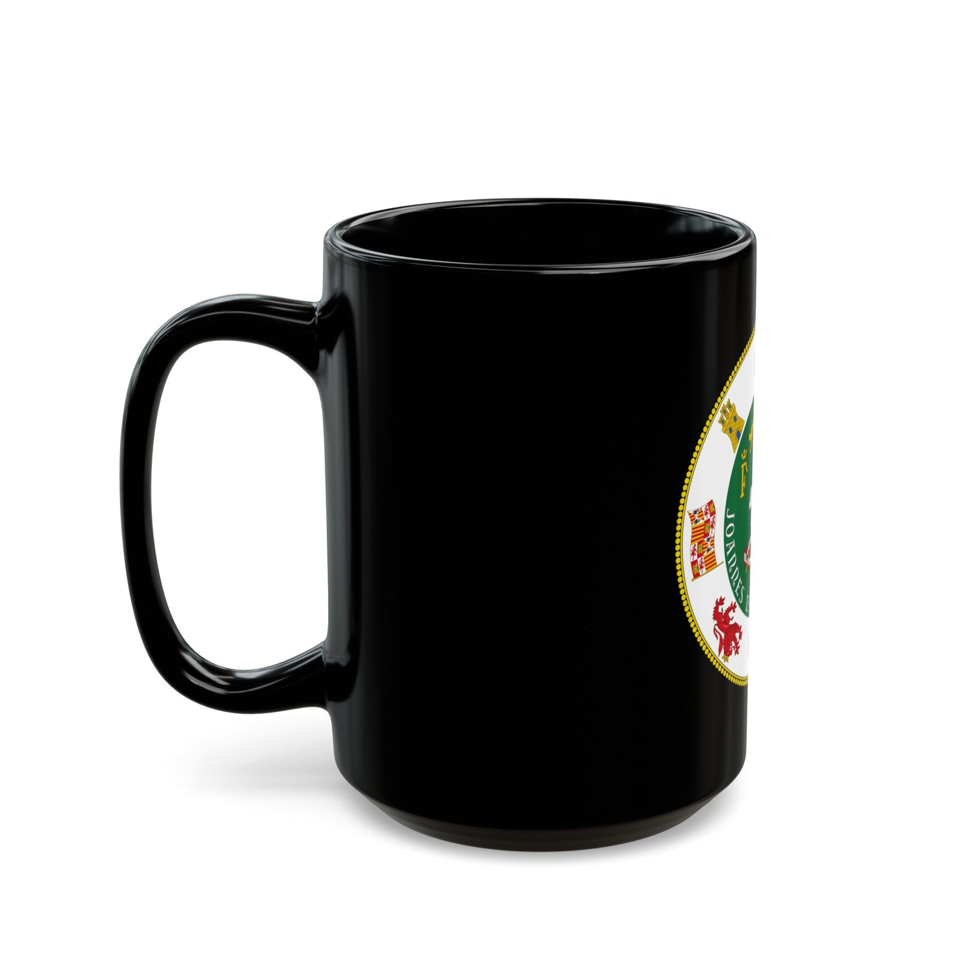 Seal of the Commonwealth of Puerto Rico - Black Coffee Mug-The Sticker Space