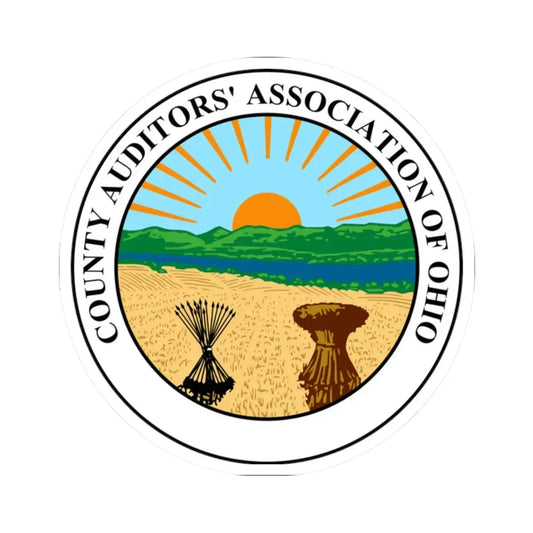 Seal of the County Auditors Association of Ohio (United States) STICKER Vinyl Kiss-Cut Decal 2 Inch White - The Sticker Space