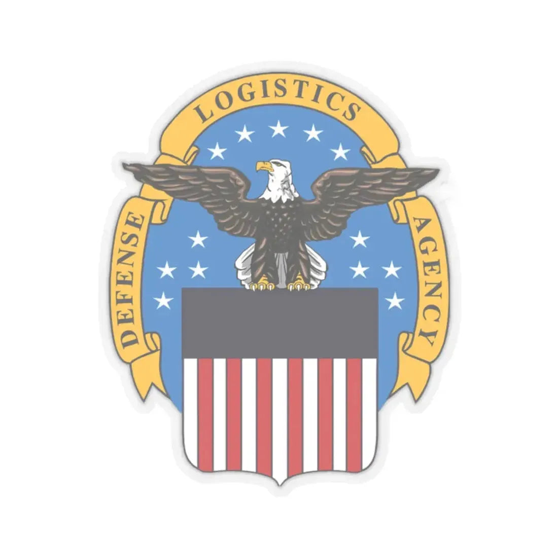 Seal of the Defense Logistics Agency - STICKER Vinyl Kiss-Cut Decal 2 Inch Transparent - The Sticker Space