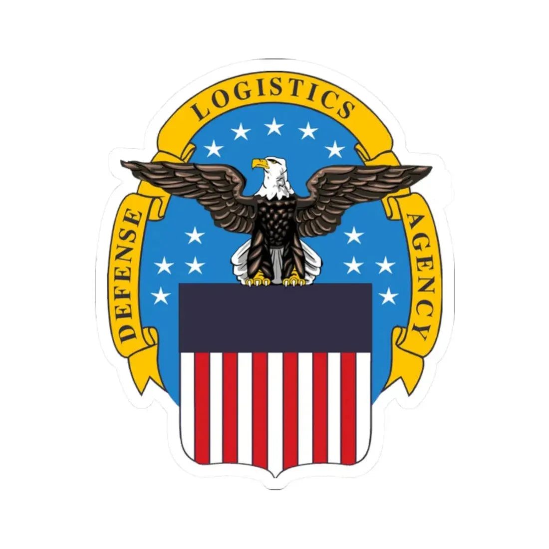 Seal of the Defense Logistics Agency - STICKER Vinyl Kiss-Cut Decal 2 Inch White - The Sticker Space