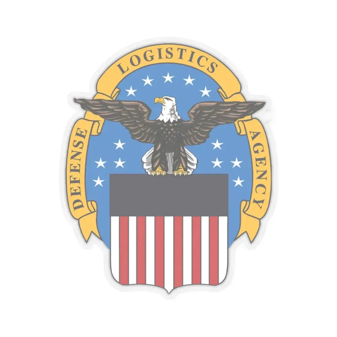 Seal of the Defense Logistics Agency - STICKER Vinyl Kiss-Cut Decal 3 Inch Transparent - The Sticker Space