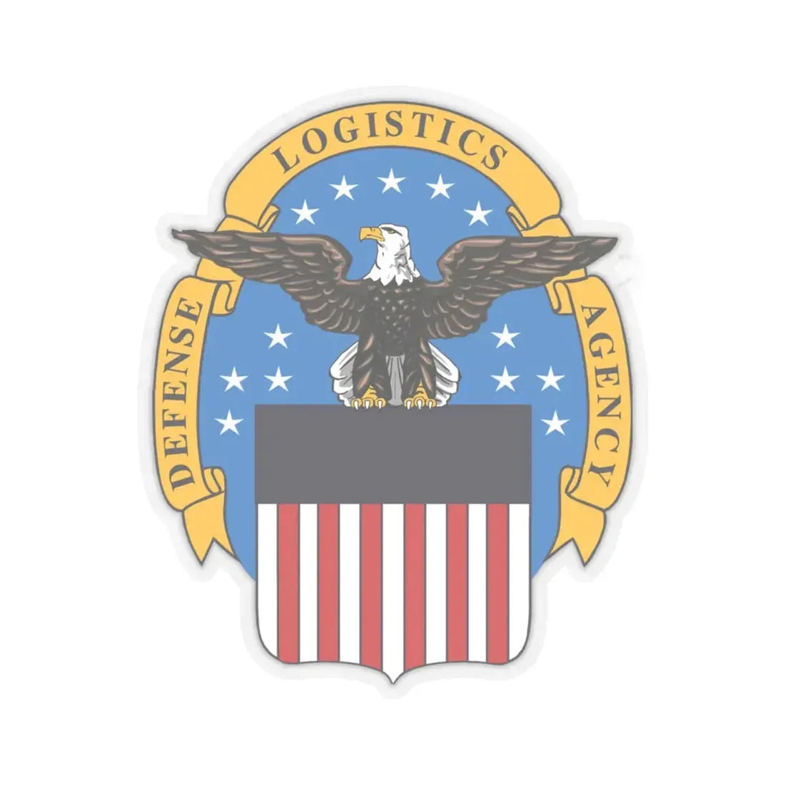 Seal of the Defense Logistics Agency - STICKER Vinyl Kiss-Cut Decal 6 Inch Transparent - The Sticker Space