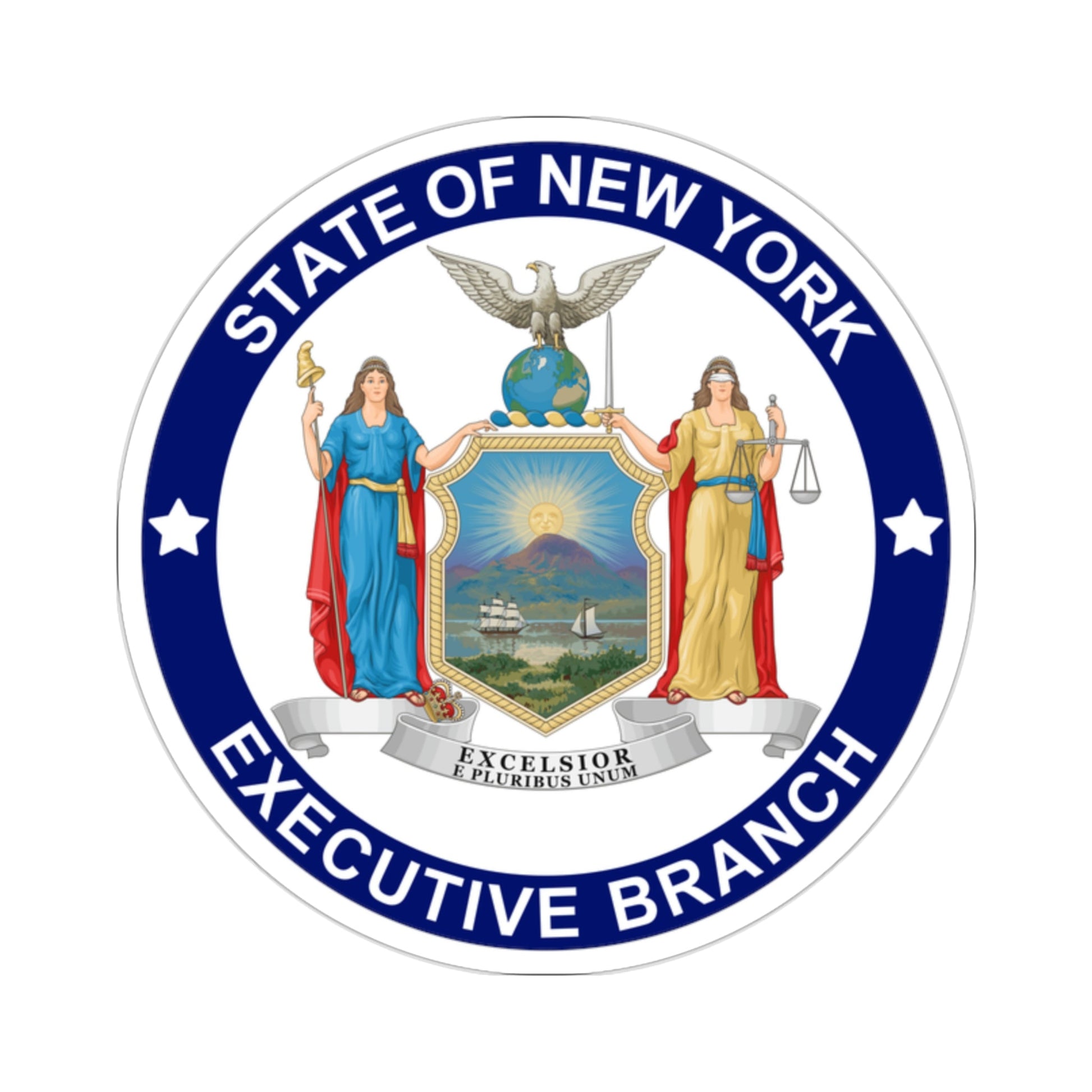 Seal of the Executive Branch of New York STICKER Vinyl Die-Cut Decal-2 Inch-The Sticker Space