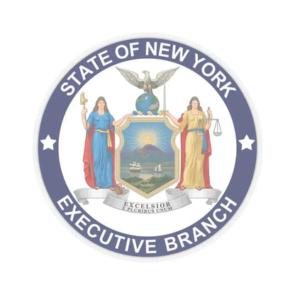 Seal of the Executive Branch of New York - STICKER Vinyl Kiss-Cut Decal 4 Inch Transparent - The Sticker Space
