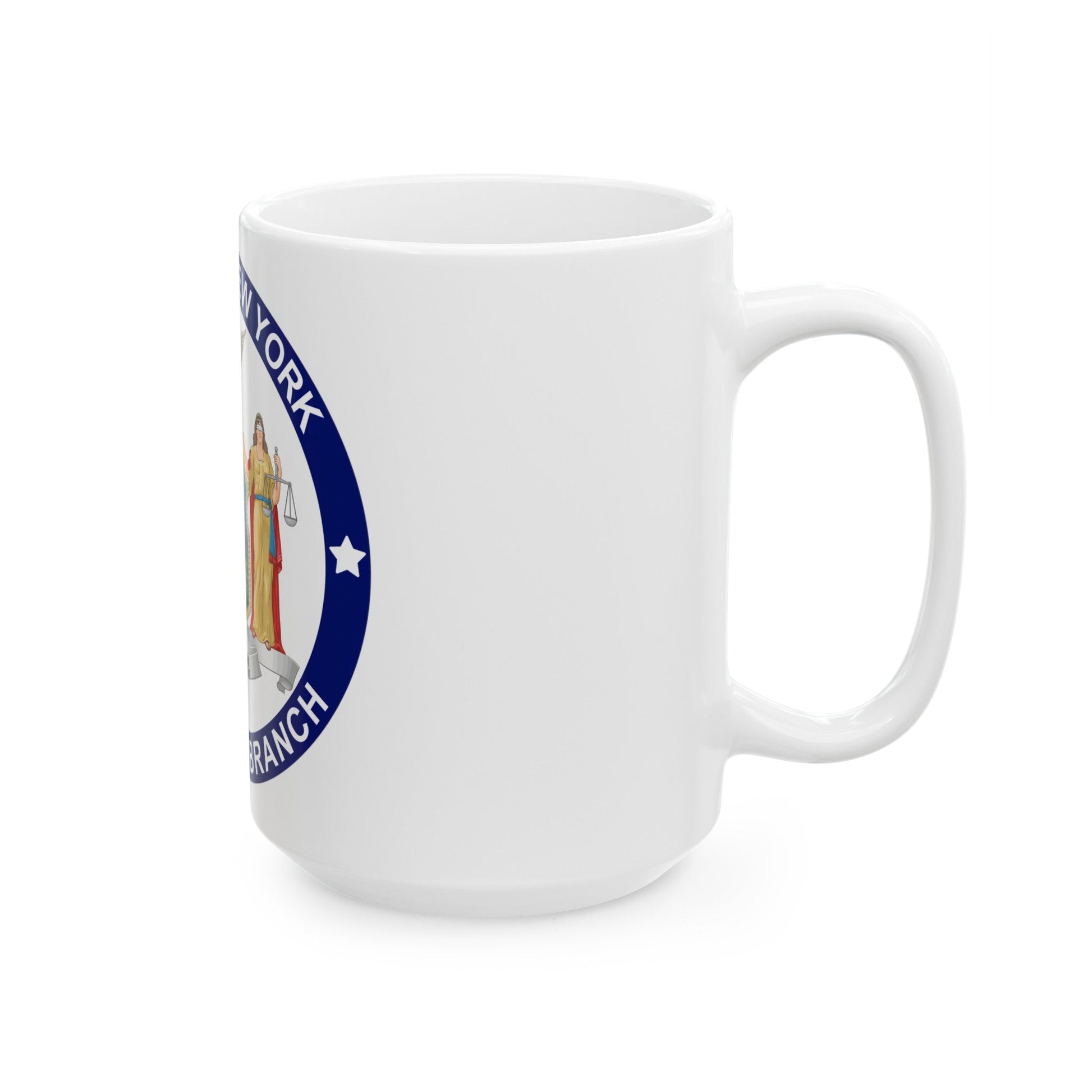 Seal of the Executive Branch of New York - White Coffee Mug-The Sticker Space