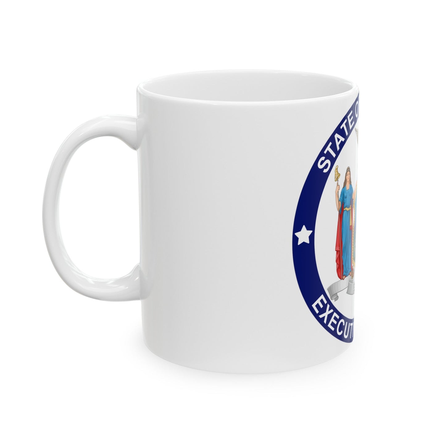 Seal of the Executive Branch of New York - White Coffee Mug-The Sticker Space