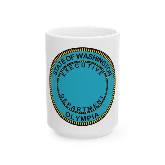 Seal of the Executive Department of Washington - White Coffee Mug-15oz-The Sticker Space