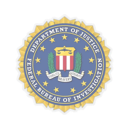 Seal of the Federal Bureau of Investigation - STICKER Vinyl Kiss-Cut Decal 3 Inch Transparent - The Sticker Space