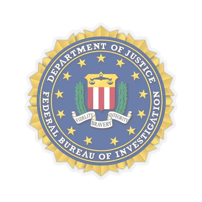 Seal of the Federal Bureau of Investigation - STICKER Vinyl Kiss-Cut Decal 4 Inch Transparent - The Sticker Space