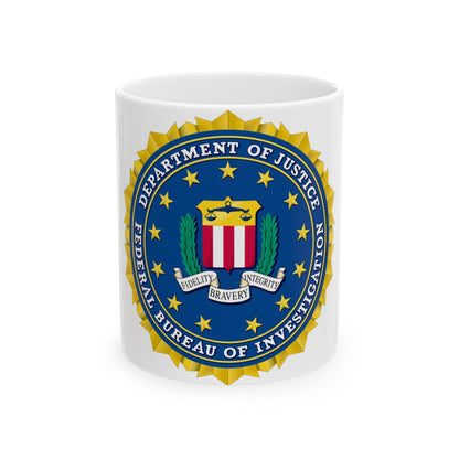 Seal of the Federal Bureau of Investigation - White Coffee Mug-11oz-The Sticker Space