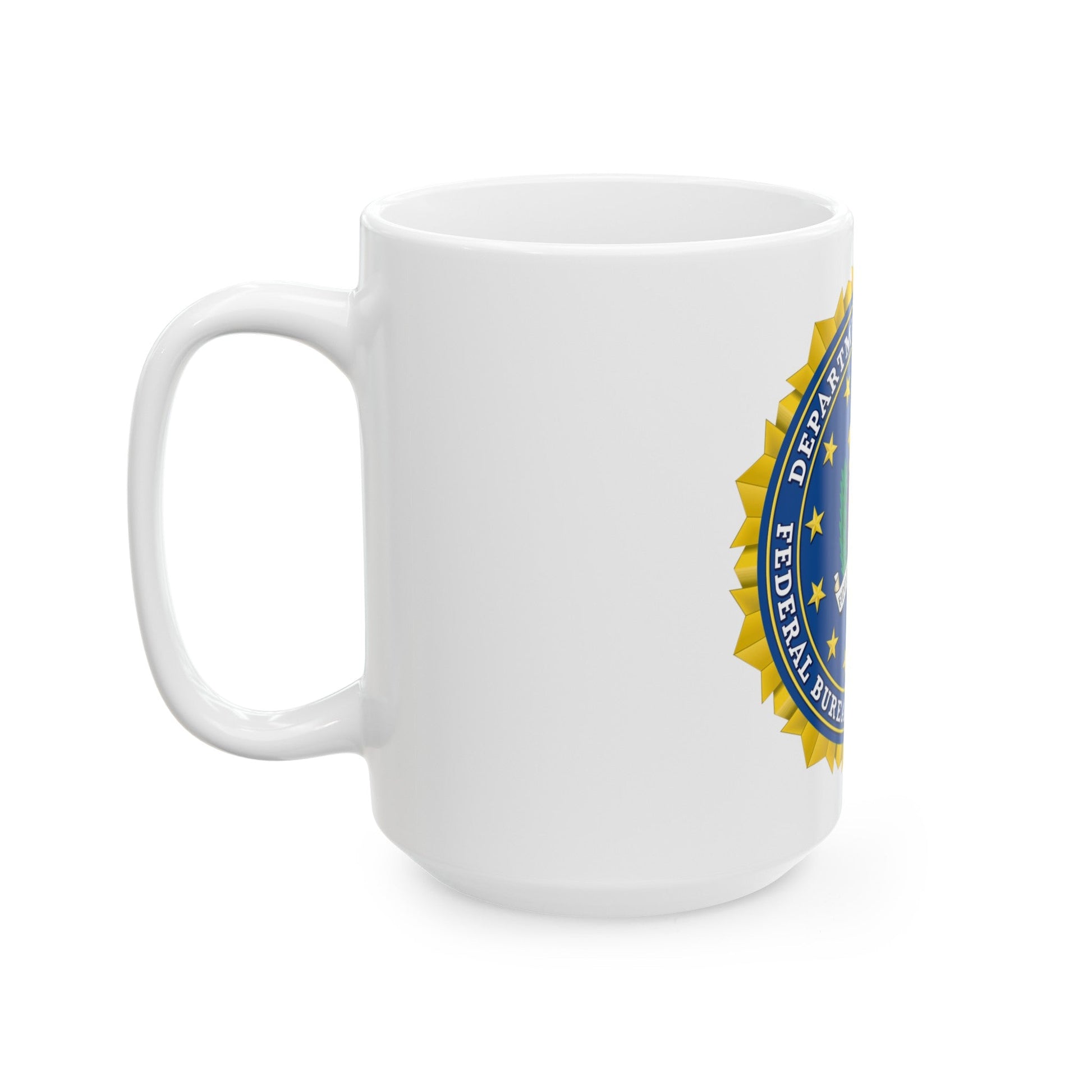 Seal of the Federal Bureau of Investigation - White Coffee Mug-The Sticker Space