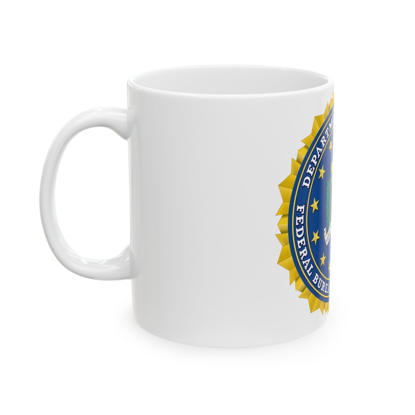 Seal of the Federal Bureau of Investigation - White Coffee Mug-The Sticker Space