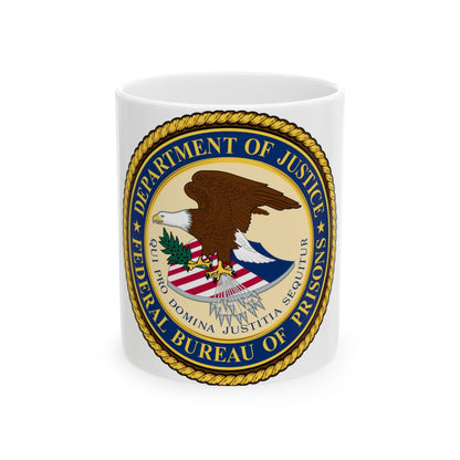 Seal of the Federal Bureau of Prisons - White Coffee Mug-11oz-The Sticker Space