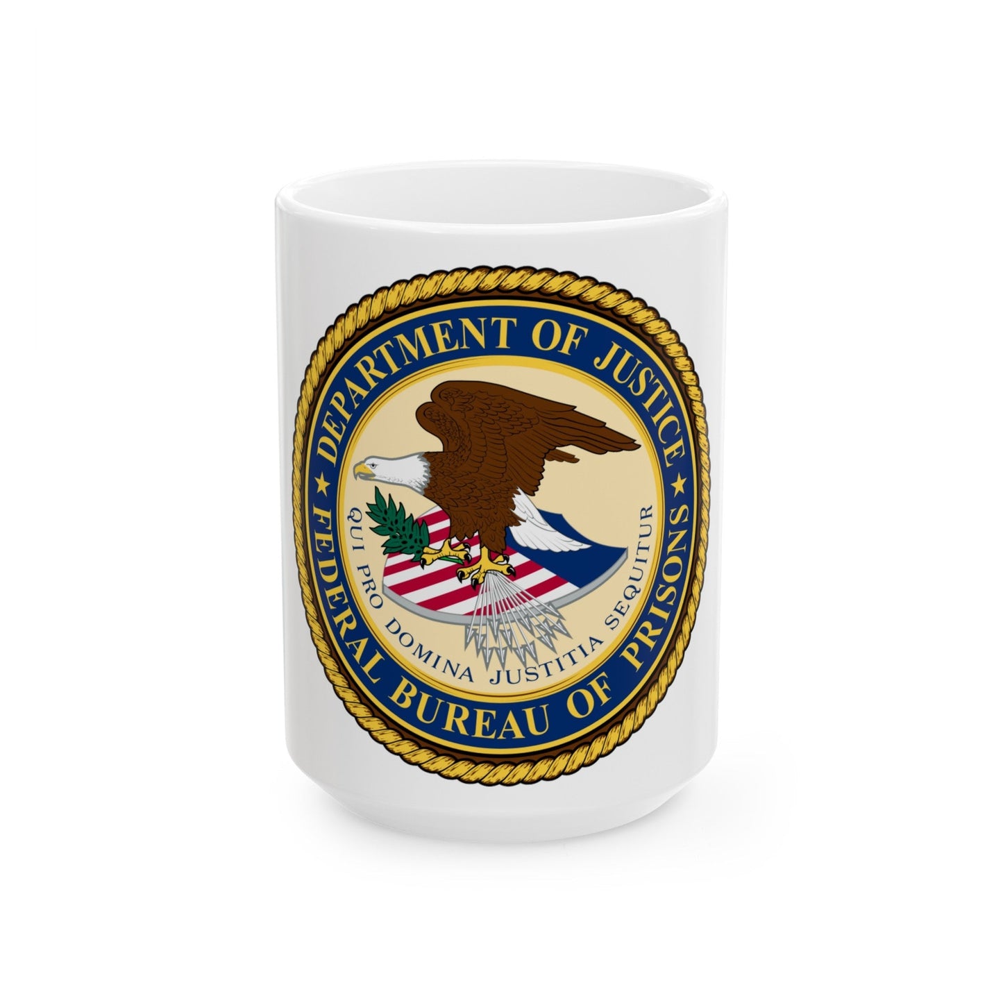 Seal of the Federal Bureau of Prisons - White Coffee Mug-15oz-The Sticker Space