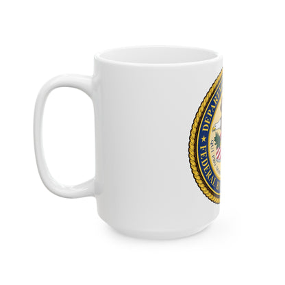 Seal of the Federal Bureau of Prisons - White Coffee Mug-The Sticker Space