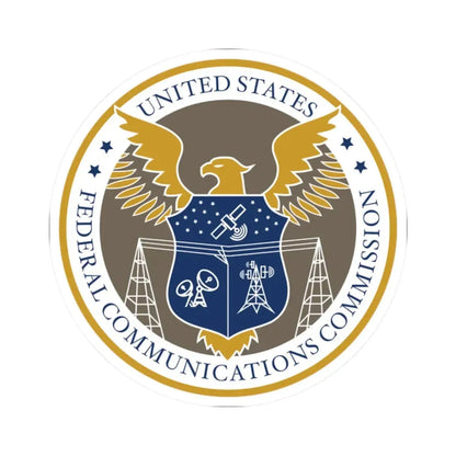 Seal of the Federal Communications Commission (United States) STICKER Vinyl Kiss-Cut Decal 2 Inch White - The Sticker Space