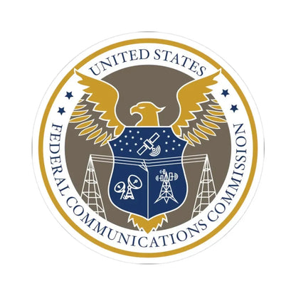 Seal of the Federal Communications Commission (United States) STICKER Vinyl Kiss-Cut Decal 3 Inch White - The Sticker Space