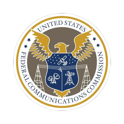 Seal of the Federal Communications Commission (United States) STICKER Vinyl Kiss-Cut Decal 4 Inch White - The Sticker Space