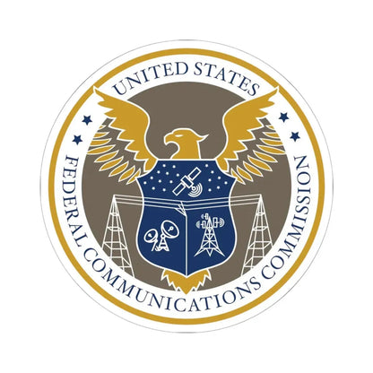 Seal of the Federal Communications Commission (United States) STICKER Vinyl Kiss-Cut Decal 6 Inch White - The Sticker Space