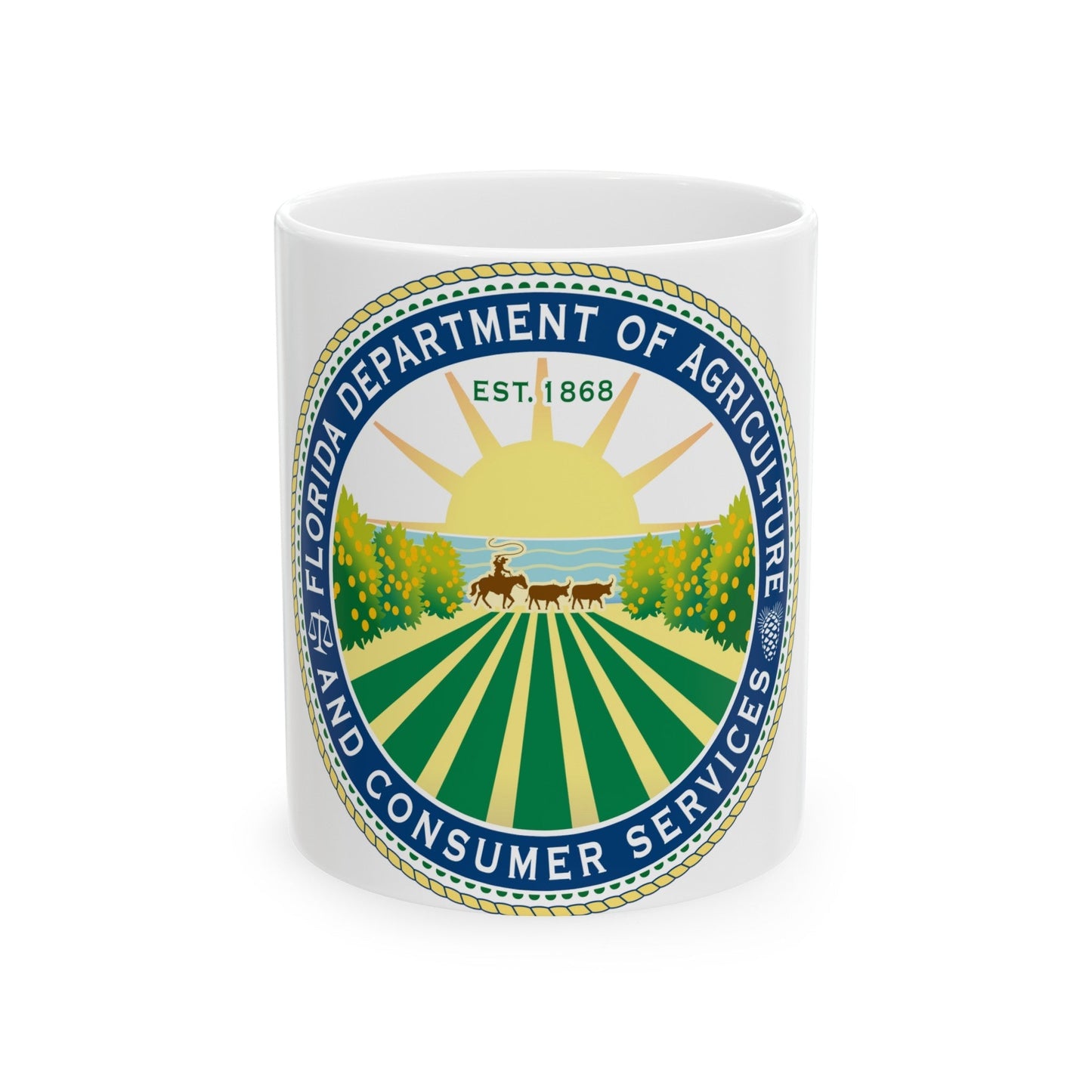 Seal of the Florida Department of Agriculture - White Coffee Mug-11oz-The Sticker Space