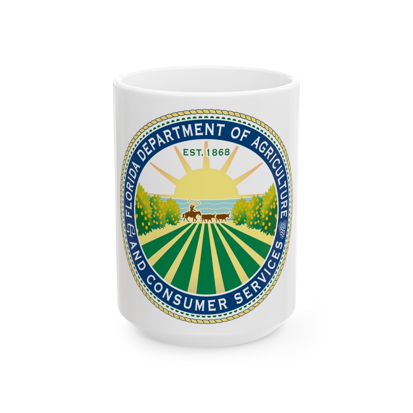 Seal of the Florida Department of Agriculture - White Coffee Mug-15oz-The Sticker Space