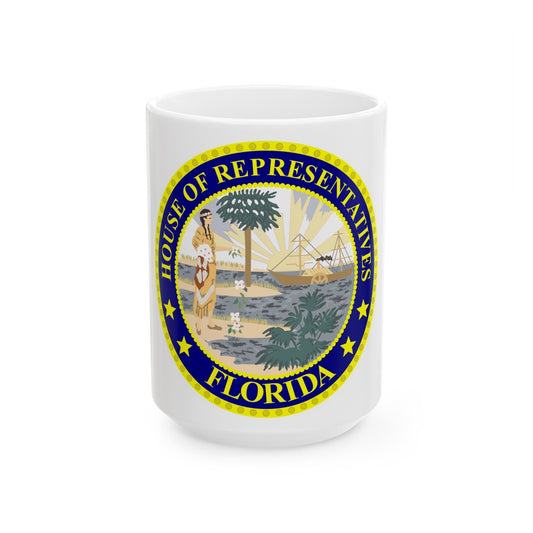 Seal of the Florida House of Representatives - White Coffee Mug-15oz-The Sticker Space