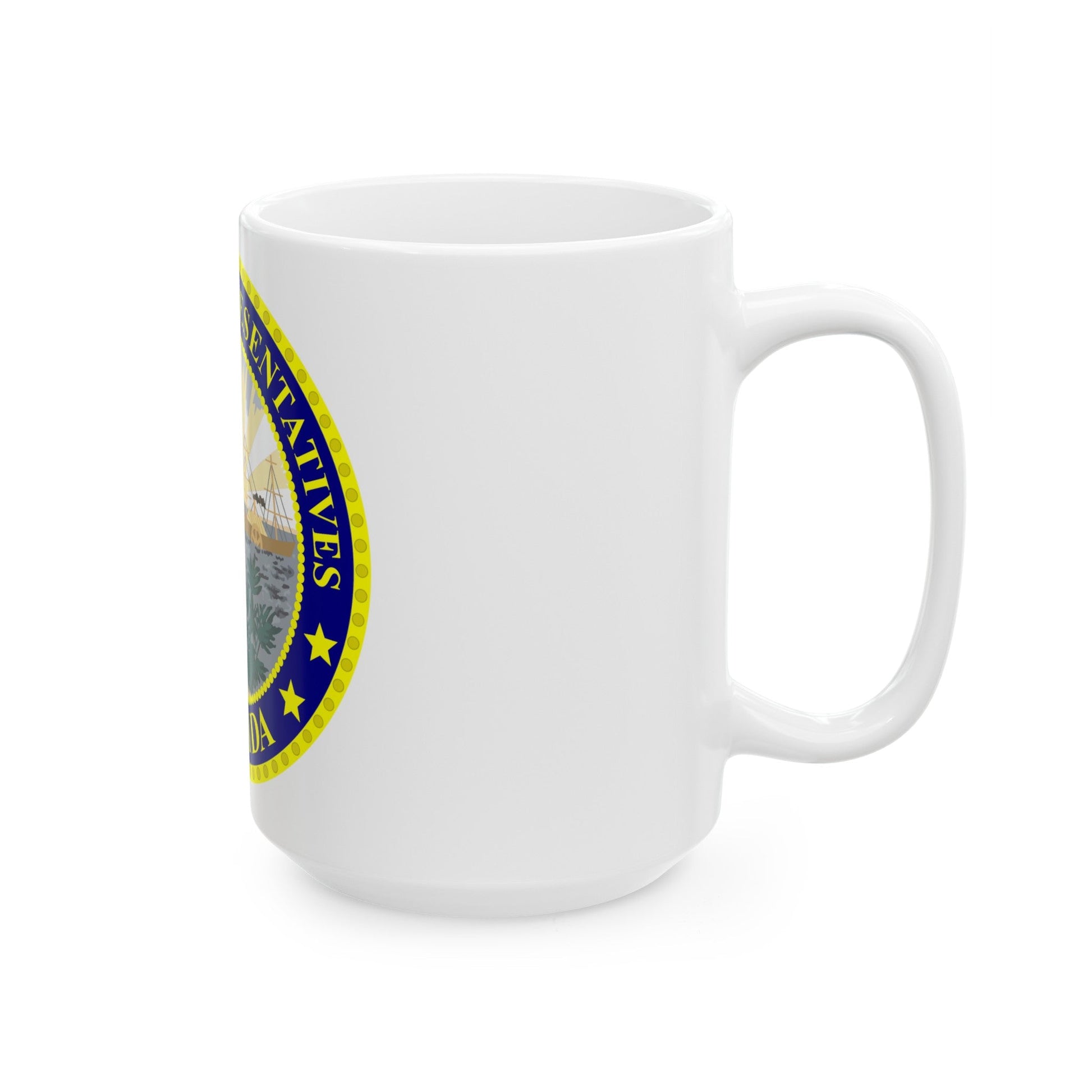 Seal of the Florida House of Representatives - White Coffee Mug-The Sticker Space