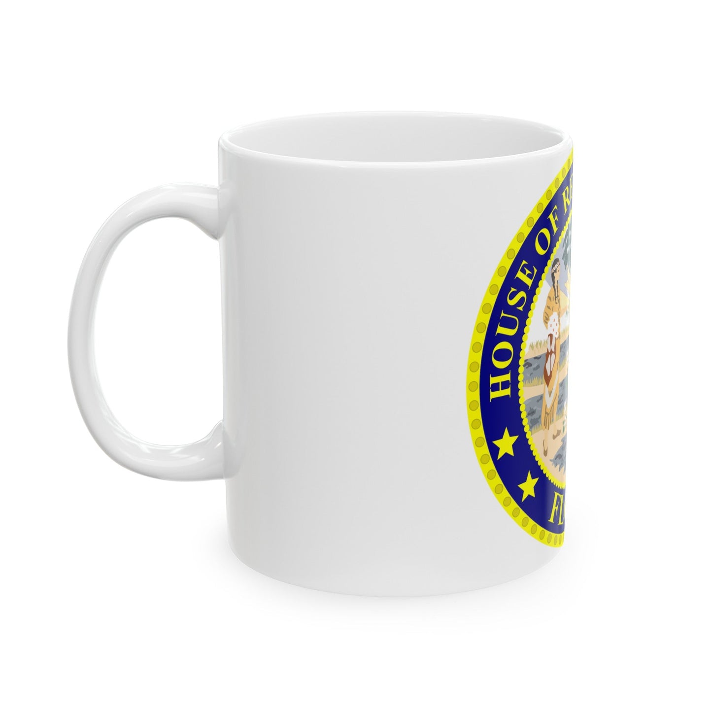 Seal of the Florida House of Representatives - White Coffee Mug-The Sticker Space