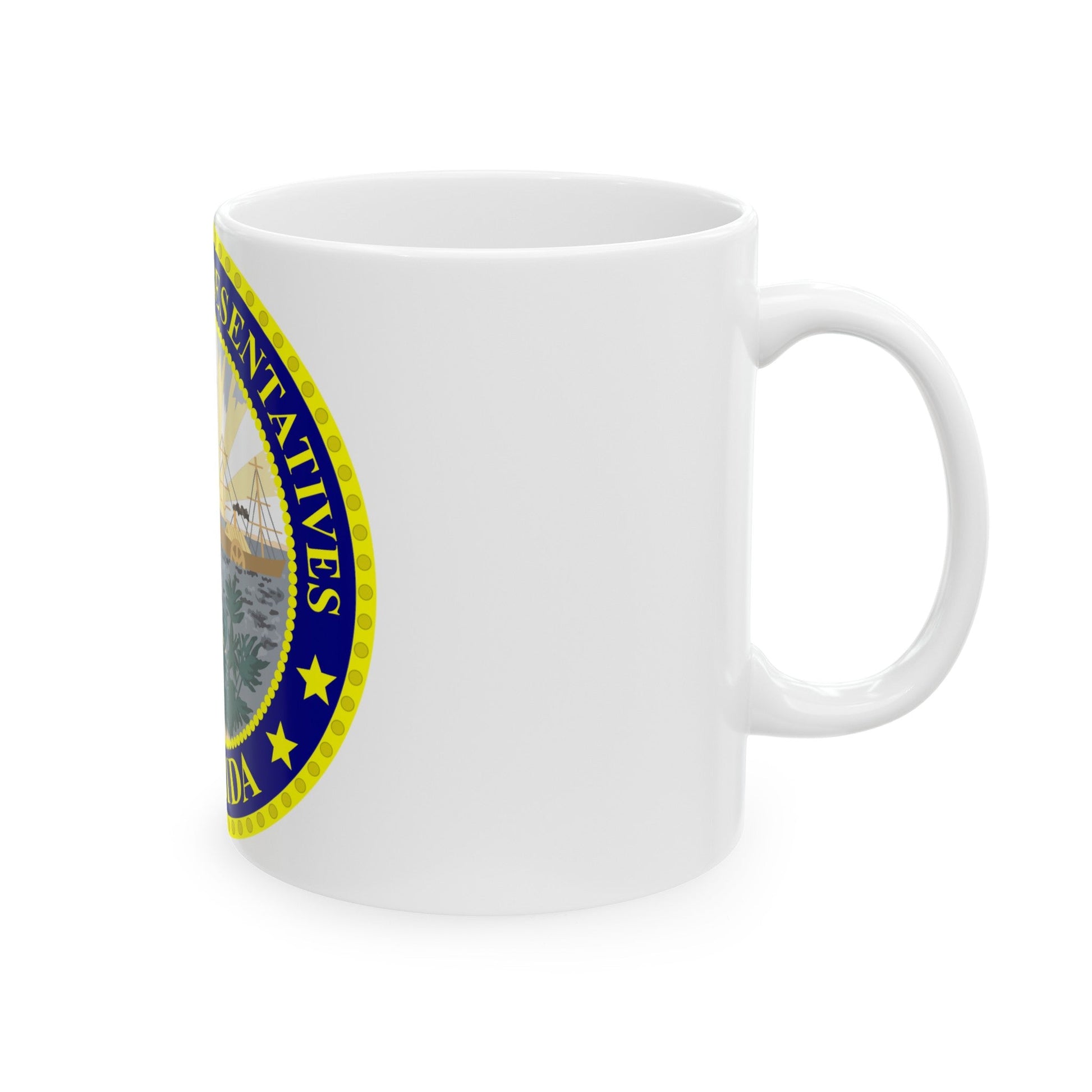 Seal of the Florida House of Representatives - White Coffee Mug-The Sticker Space