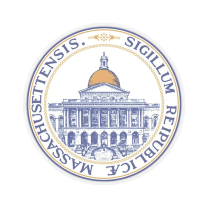 Seal of the General Court of Massachusetts v2 - STICKER Vinyl Kiss-Cut Decal 2 Inch Transparent - The Sticker Space