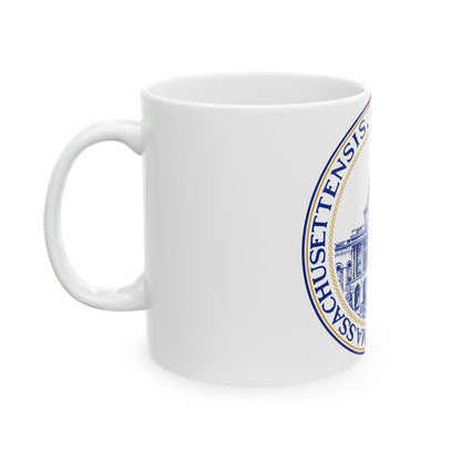 Seal of the General Court of Massachusetts v2 - White Coffee Mug-The Sticker Space