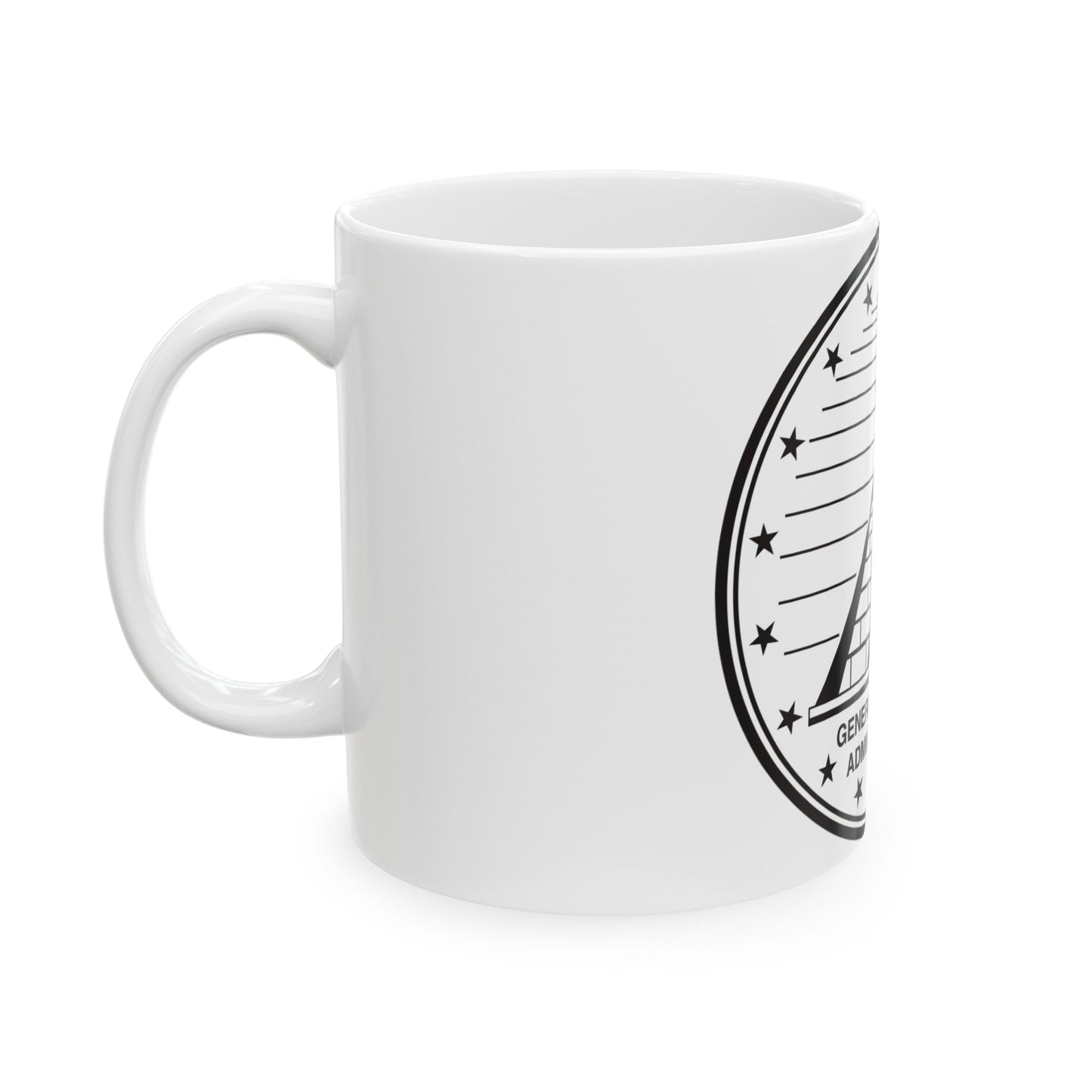 Seal of the General Services Administration - White Coffee Mug-The Sticker Space