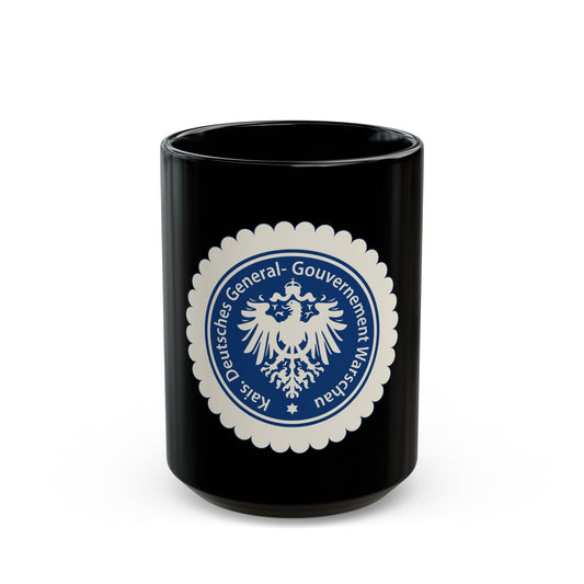 Seal of the Government-General of Warsaw - Black Coffee Mug-15oz-The Sticker Space