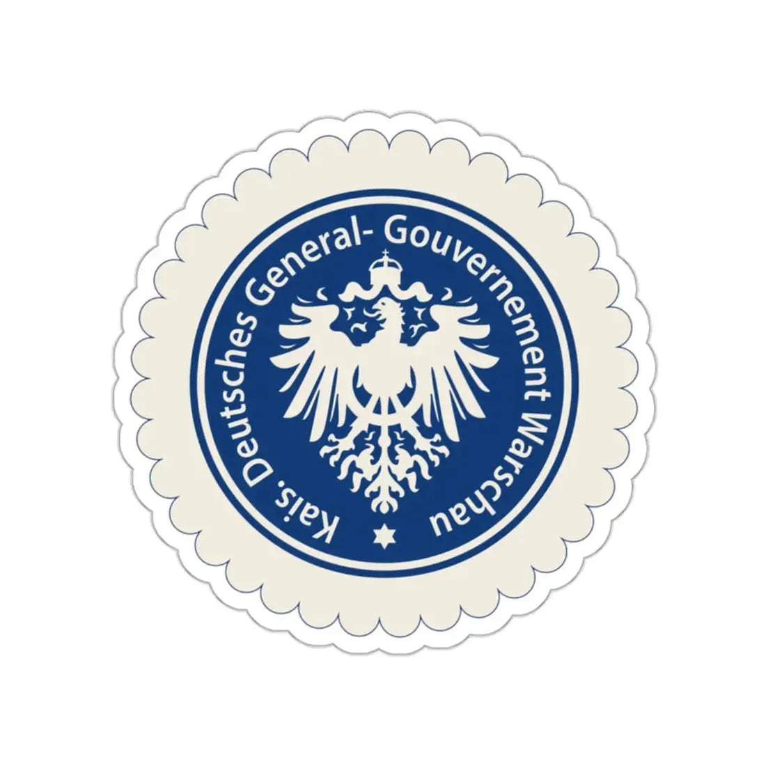 Seal of the Government-General of Warsaw STICKER Vinyl Die-Cut Decal 2 Inch - The Sticker Space