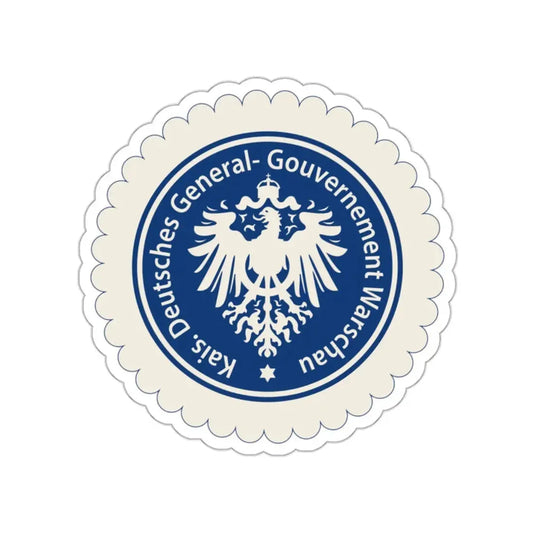 Seal of the Government-General of Warsaw STICKER Vinyl Die-Cut Decal 2 Inch - The Sticker Space