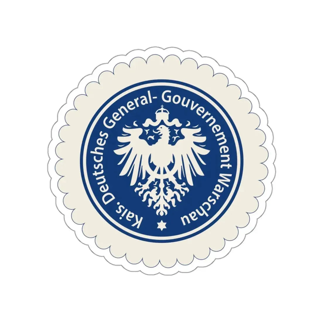Seal of the Government-General of Warsaw STICKER Vinyl Die-Cut Decal 3 Inch - The Sticker Space